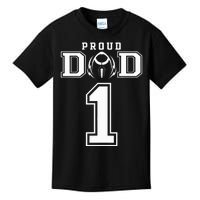 Custom Proud Football Dad Number 1 Personalized For Kids T-Shirt