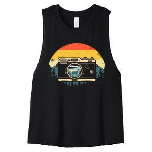 Cool Photography For Women Photographer Camera Lover Women's Racerback Cropped Tank