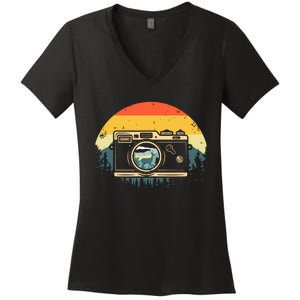 Cool Photography For Women Photographer Camera Lover Women's V-Neck T-Shirt