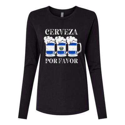 Cerveza Por Favor Salvadoran Beer Pupusas Tamales Party Womens Cotton Relaxed Long Sleeve T-Shirt