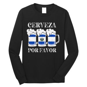 Cerveza Por Favor Salvadoran Beer Pupusas Tamales Party Long Sleeve Shirt