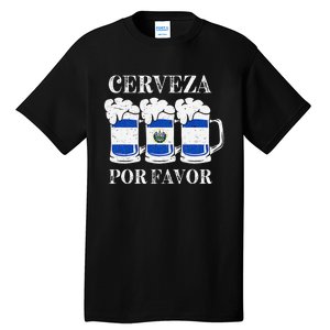 Cerveza Por Favor Salvadoran Beer Pupusas Tamales Party Tall T-Shirt