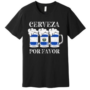 Cerveza Por Favor Salvadoran Beer Pupusas Tamales Party Premium T-Shirt