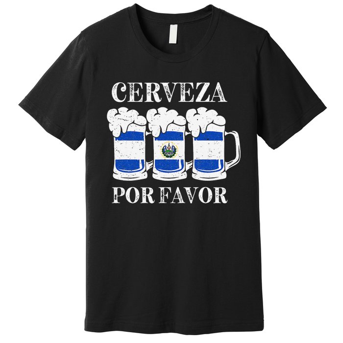 Cerveza Por Favor Salvadoran Beer Pupusas Tamales Party Premium T-Shirt