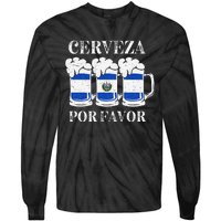 Cerveza Por Favor Salvadoran Beer Pupusas Tamales Party Tie-Dye Long Sleeve Shirt