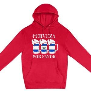 Cerveza Por Favor Salvadoran Beer Pupusas Tamales Party Premium Pullover Hoodie