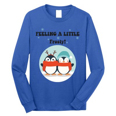 Christmas Penguin Frosty Funny Gift Long Sleeve Shirt