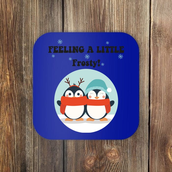 Christmas Penguin Frosty Funny Gift Coaster