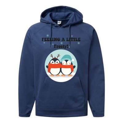 Christmas Penguin Frosty Funny Gift Performance Fleece Hoodie