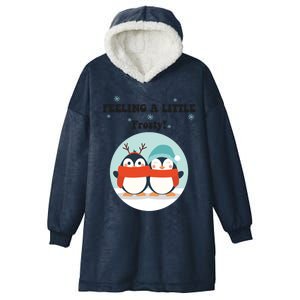 Christmas Penguin Frosty Funny Gift Hooded Wearable Blanket