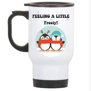 Christmas Penguin Frosty Funny Gift Stainless Steel Travel Mug