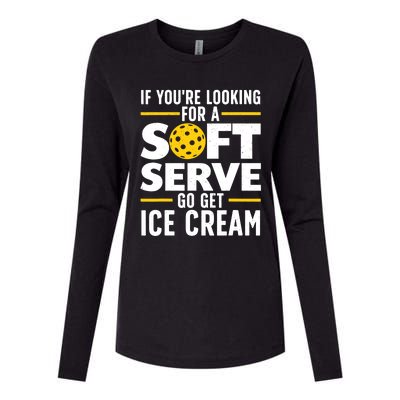 Cool Pickleball For Wo Pickle Ball Player Soft Serve Womens Cotton Relaxed Long Sleeve T-Shirt