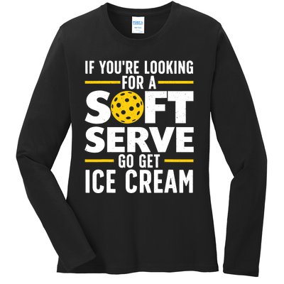 Cool Pickleball For Wo Pickle Ball Player Soft Serve Ladies Long Sleeve Shirt