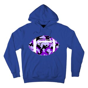 Cool Purple Football Camo Purple Camouflage Football Hoodie