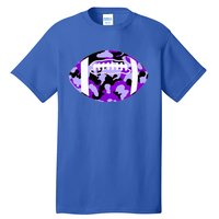 Cool Purple Football Camo Purple Camouflage Football Tall T-Shirt