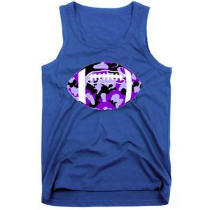 Cool Purple Football Camo Purple Camouflage Football Tank Top