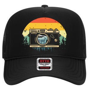 Cool Photography For Men Women Photographer Camera Lover High Crown Mesh Back Trucker Hat