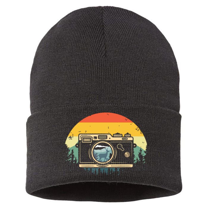 Cool Photography For Men Women Photographer Camera Lover Sustainable Knit Beanie