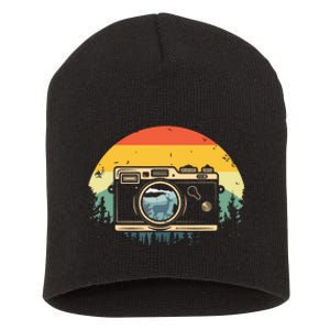 Cool Photography For Men Women Photographer Camera Lover Short Acrylic Beanie