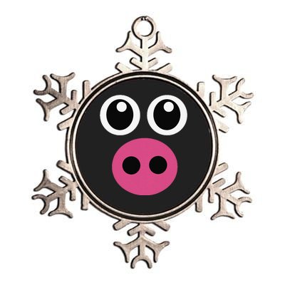 Cute Pig Face Pin.K Diy Barnyard Animal Halloween Metallic Star Ornament