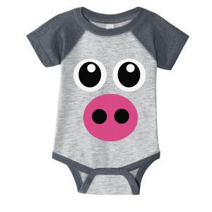 Cute Pig Face Pin.K Diy Barnyard Animal Halloween Infant Baby Jersey Bodysuit