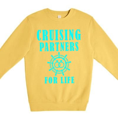 Cruising Partners For Life Wife Husband Couples Sailor Gift Premium Crewneck Sweatshirt