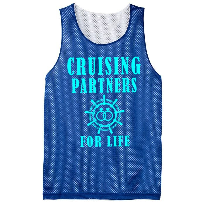 Cruising Partners For Life Wife Husband Couples Sailor Gift Mesh Reversible Basketball Jersey Tank