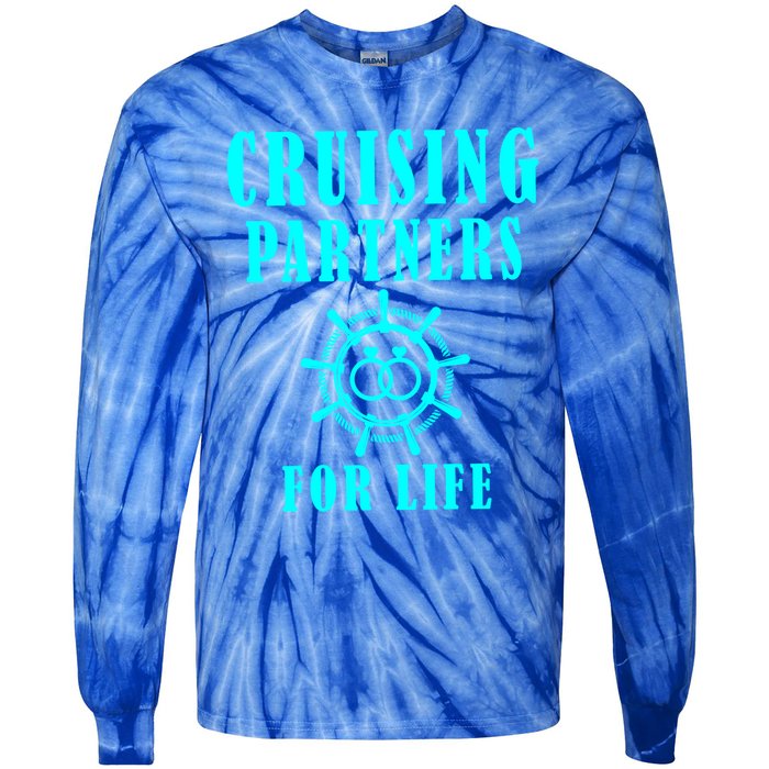 Cruising Partners For Life Wife Husband Couples Sailor Gift Tie-Dye Long Sleeve Shirt