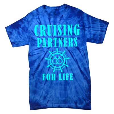 Cruising Partners For Life Wife Husband Couples Sailor Gift Tie-Dye T-Shirt