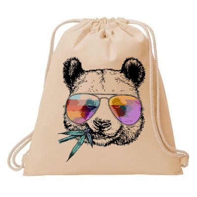 Cool Panda Funny Panda Bear In Sunglasses Drawstring Bag