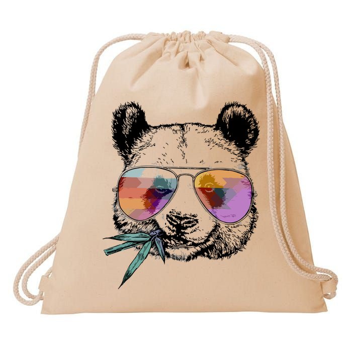 Cool Panda Funny Panda Bear In Sunglasses Drawstring Bag