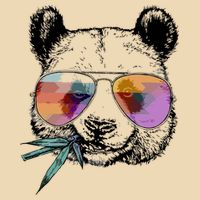 Cool Panda Funny Panda Bear In Sunglasses Drawstring Bag