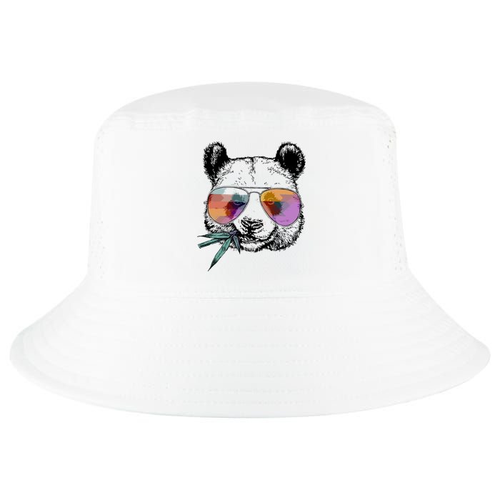 Cool Panda Funny Panda Bear In Sunglasses Cool Comfort Performance Bucket Hat