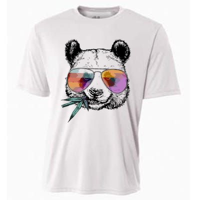 Cool Panda Funny Panda Bear In Sunglasses Cooling Performance Crew T-Shirt