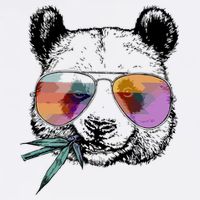Cool Panda Funny Panda Bear In Sunglasses Cooling Performance Crew T-Shirt