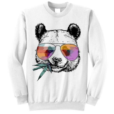 Cool Panda Funny Panda Bear In Sunglasses Sweatshirt