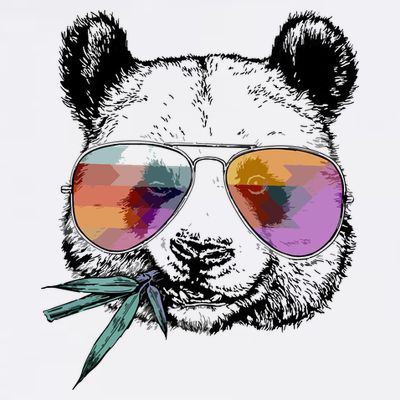 Cool Panda Funny Panda Bear In Sunglasses T-Shirt
