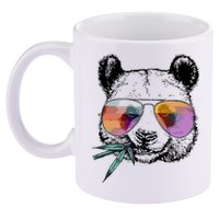 Cool Panda Funny Panda Bear In Sunglasses 11oz C Handle Ceramic Mug