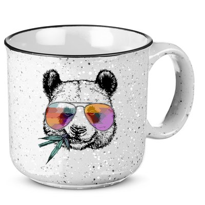 Cool Panda Funny Panda Bear In Sunglasses 15oz Campfire Ceramic Mug