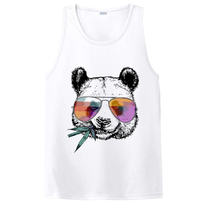 Cool Panda Funny Panda Bear In Sunglasses PosiCharge Competitor Tank