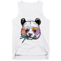 Cool Panda Funny Panda Bear In Sunglasses Tank Top