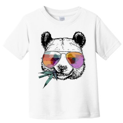 Cool Panda Funny Panda Bear In Sunglasses Toddler T-Shirt