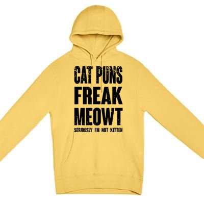 Cat Puns Freak Meowt Premium Pullover Hoodie