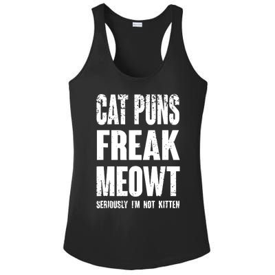 Cat Puns Freak Meowt Ladies PosiCharge Competitor Racerback Tank