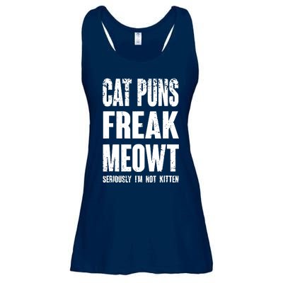 Cat Puns Freak Meowt Ladies Essential Flowy Tank