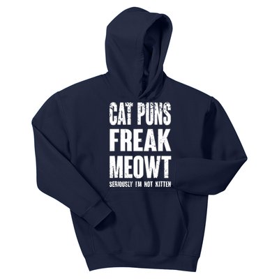 Cat Puns Freak Meowt Kids Hoodie