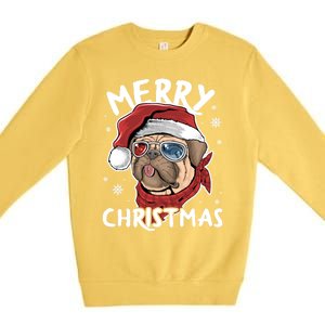 Christmas Pug Funny Christmas Pjs For Family And Dog Lovers Cool Gift Premium Crewneck Sweatshirt