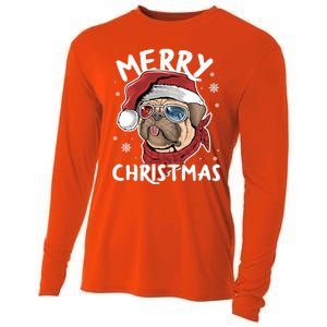 Christmas Pug Funny Christmas Pjs For Family And Dog Lovers Cool Gift Cooling Performance Long Sleeve Crew