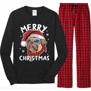 Christmas Pug Funny Christmas Pjs For Family And Dog Lovers Cool Gift Long Sleeve Pajama Set