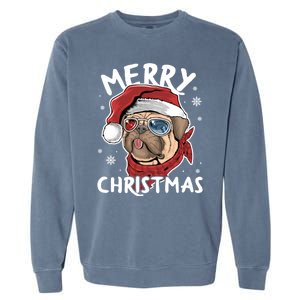 Christmas Pug Funny Christmas Pjs For Family And Dog Lovers Cool Gift Garment-Dyed Sweatshirt